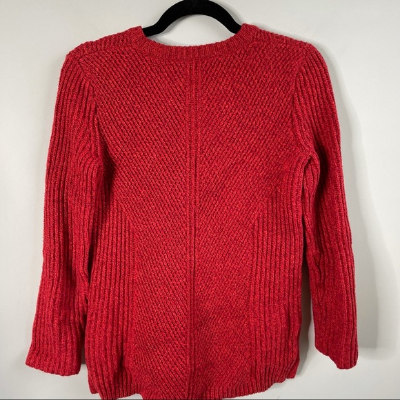 Madewell red hexcome textured cotton blend sweater size XS - Picture 7 of 8
